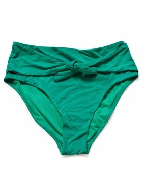 AMAVI Green High Waisted Bikini Bottoms Tie Front Size Large